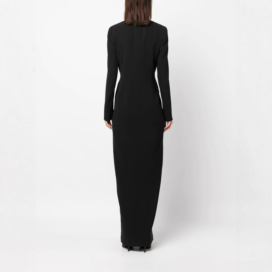 Damen Doppelreihiges Blazerkleid mit Satinrevers Nord Taschen