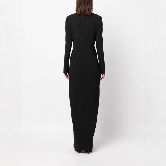 Damen Doppelreihiges Blazerkleid mit Satinrevers Nord Taschen