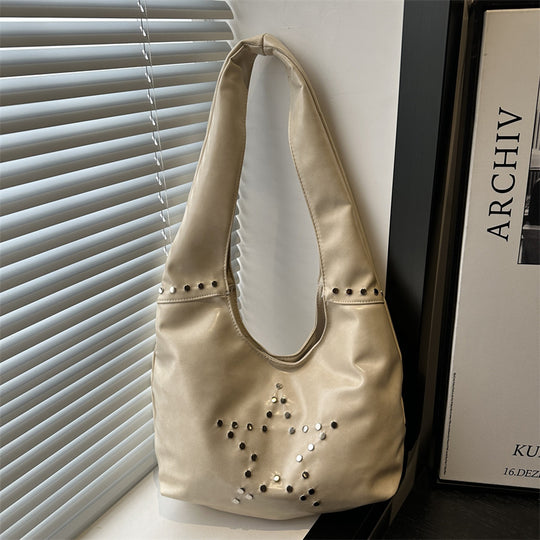 Damen Hobo-Tasche mit eleganter Sternenverzierung und strukturiertem Kunstleder Nord Taschen