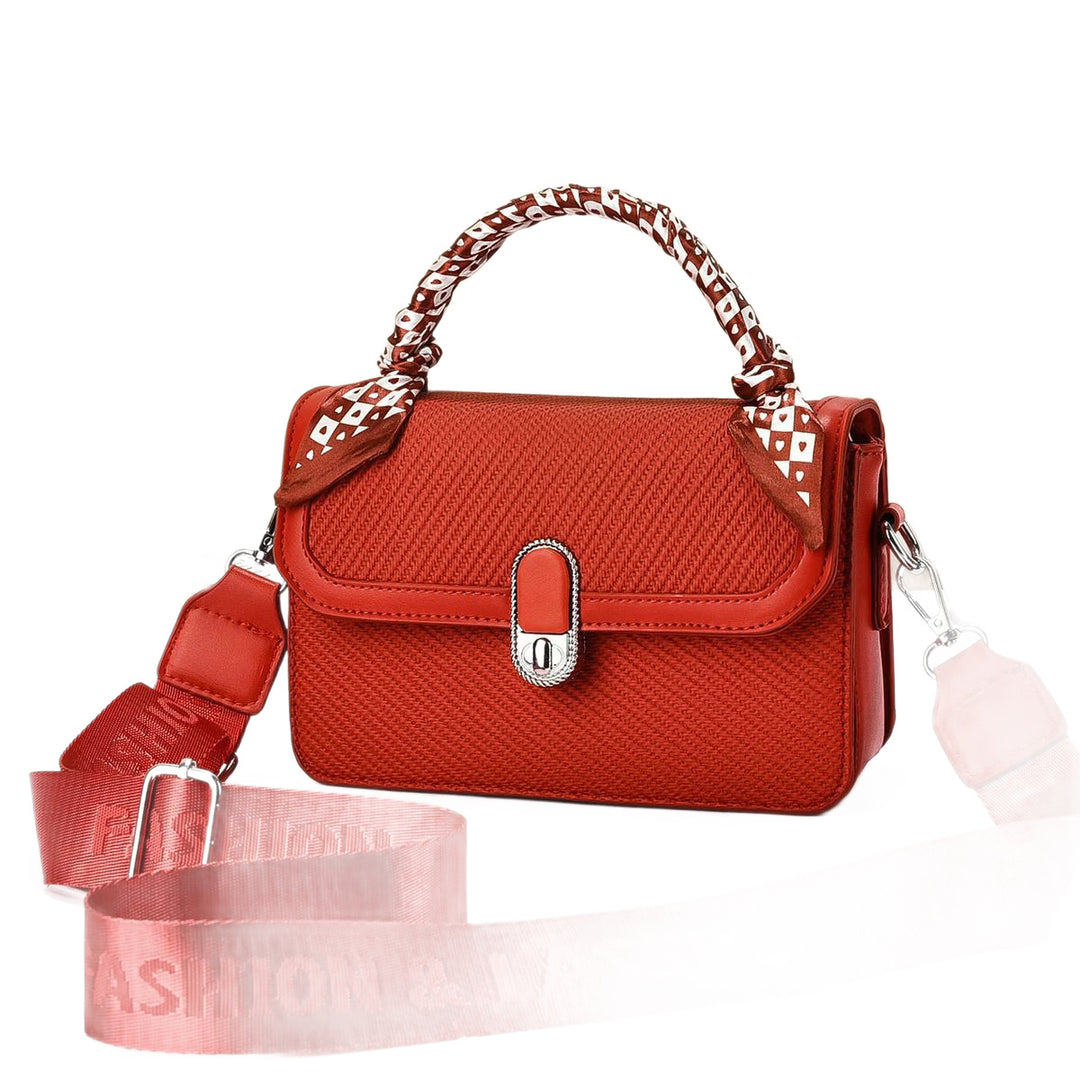 Damen elegante Umhängetasche mit modischem Gürtel und strukturiertem Obermaterial Nord Taschen
