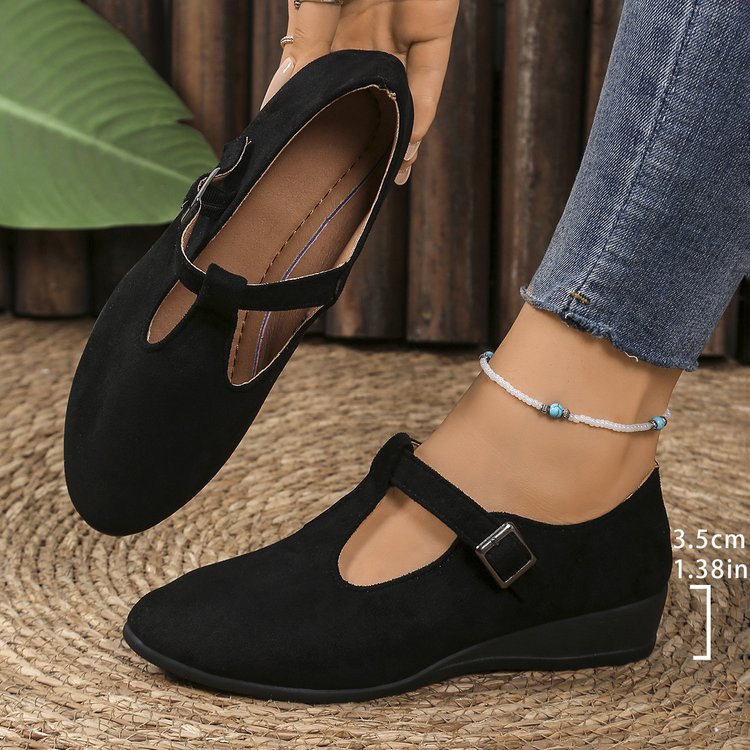 Damen elegante Wedge-Pantoletten mit überkreuzten Riemen und komfortablem Fußbett