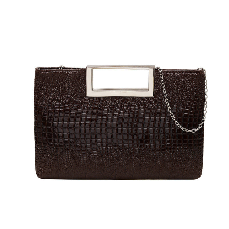 Damen elegante Clutch-Tasche im stilvollen Krokodil-Look Nord Taschen