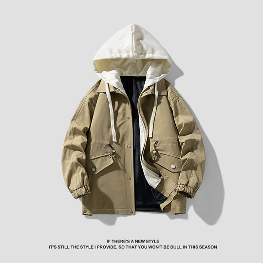 Herren Utility-Fieldjacke mit Kontrastkapuze, verstellbarem Saum und großen Pattentaschen Nord Taschen