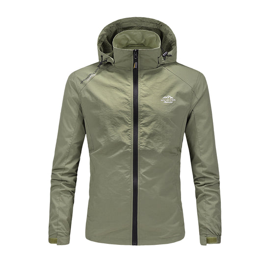 Herren Ultraleichte packbare Outdoorjacke mit hohem Kragen, Kapuze und atmungsaktivem Meshfutter Nord Taschen