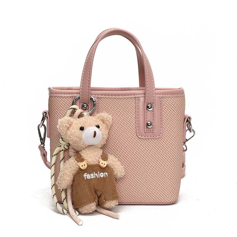 Damen Umhängetasche mit niedlichem Teddy-Anhänger Nord Taschen