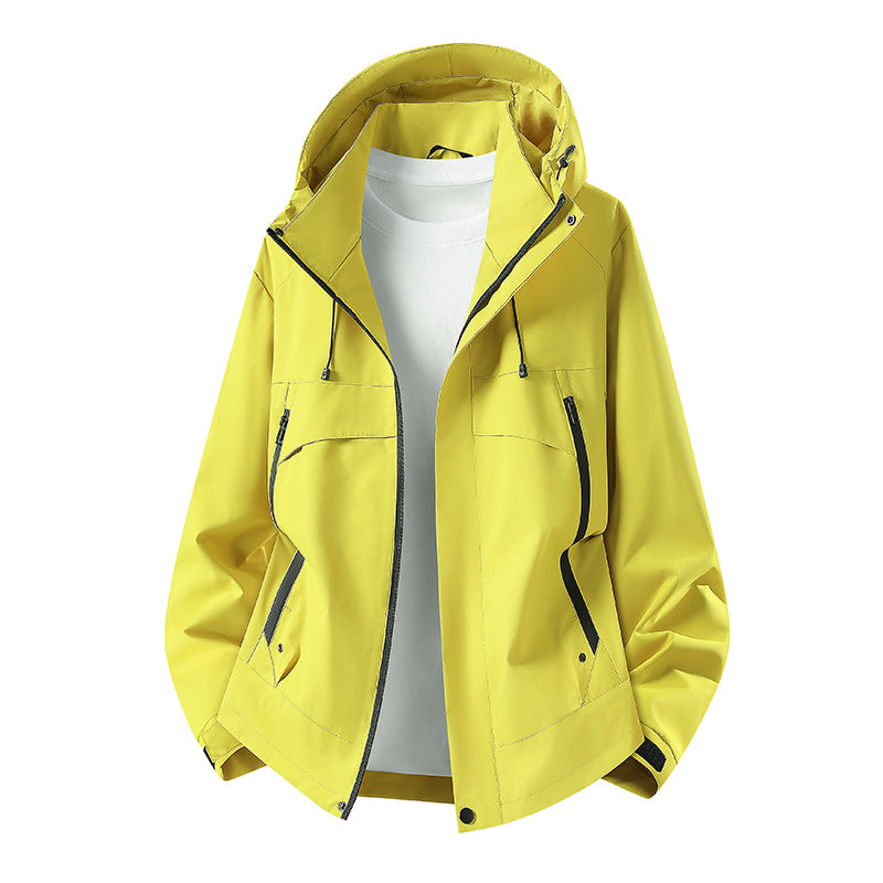 Damen Leichte wasserdichte Kapuzenjacke mit atmungsaktiver Beschichtung, Reißverschlusstaschen und verstellbaren Bündchen Nord Taschen