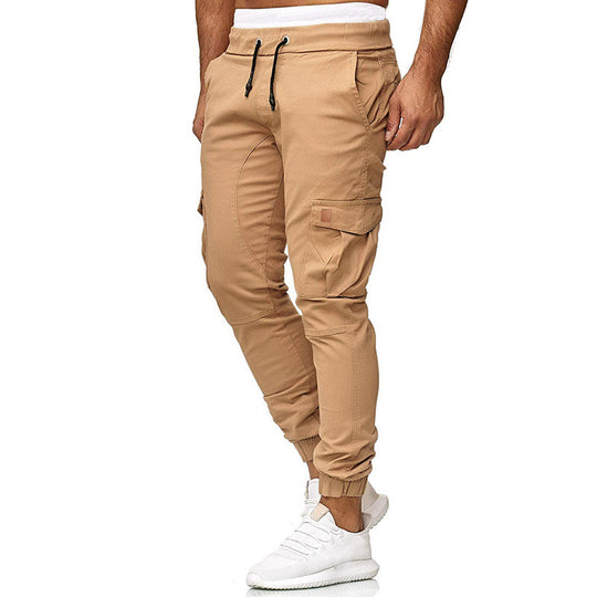 Herren Cargo-Joggerhose mit elastischem Bund, Kordelzug und tapered Bein Nord Taschen