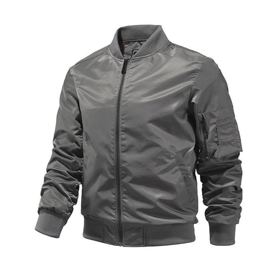 Herren leichte Nylon-Bomberjacke im Aviator-Utility-Stil mit Ärmeltasche Nord Taschen