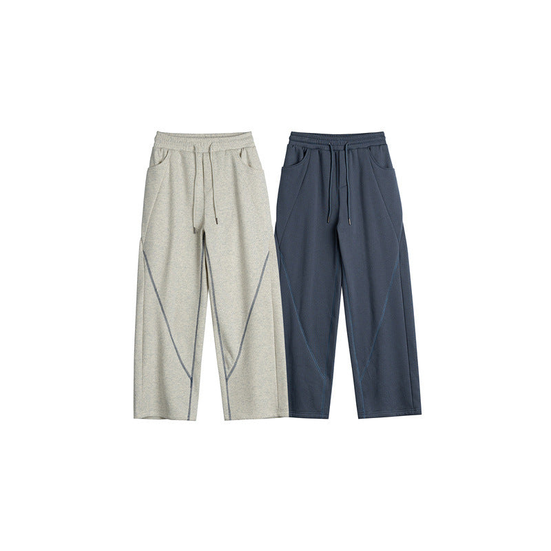 Damen Weite Culotte-Jogginghose mit elastischem Bund, Tunnelzug und dekorativen Kontrastnähten Nord Taschen