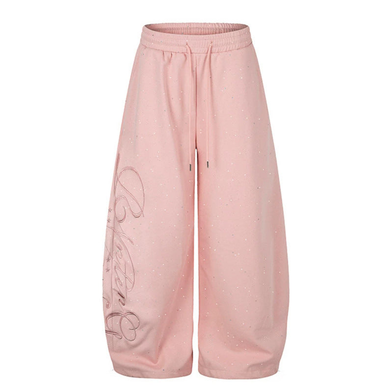 Damen Extraweite Palazzo-Sweathose mit Komfortbund und Glitzer-Detail Nord Taschen