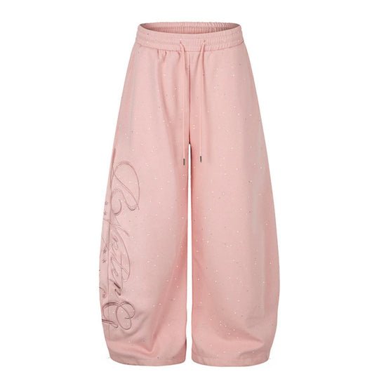 Damen Extraweite Palazzo-Sweathose mit Komfortbund und Glitzer-Detail Nord Taschen