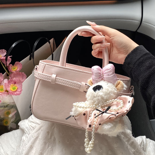 Damen Mini-Tasche mit süßem Tieranhänger und abnehmbarem Schulterriemen Nord Taschen