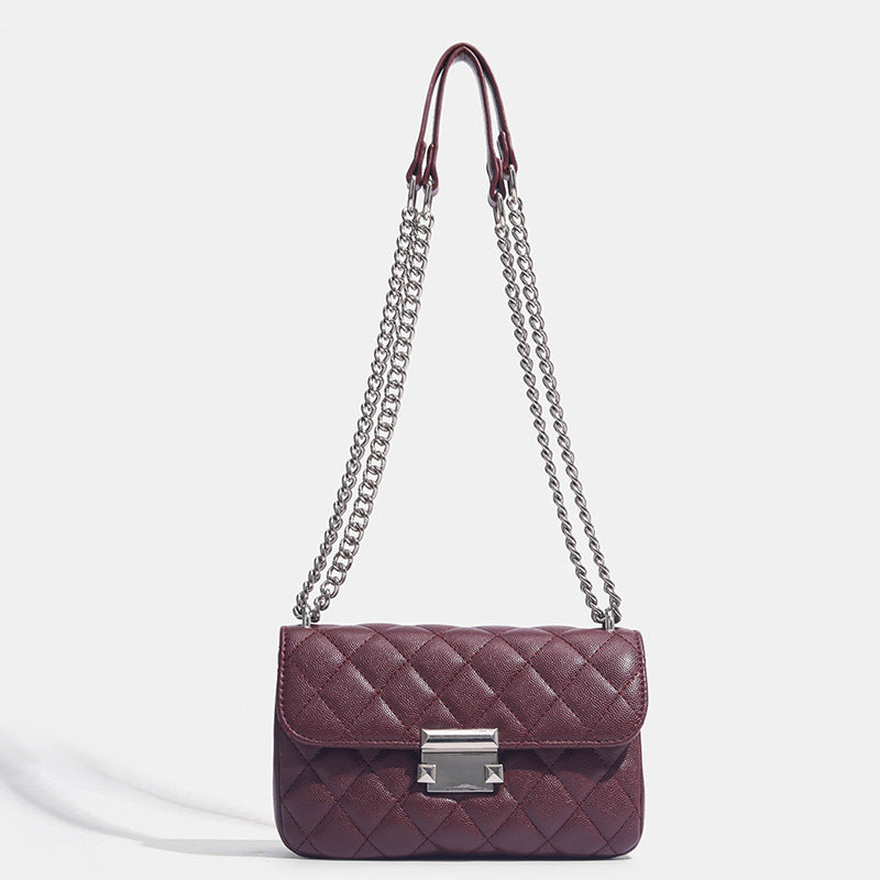 Damen Umhängetasche mit eleganter Steppoptik und luxuriösem Kettenverschluss Nord Taschen