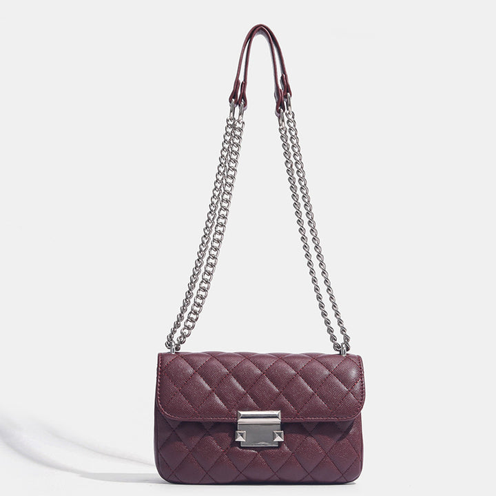 Damen Umhängetasche mit eleganter Steppoptik und luxuriösem Kettenverschluss Nord Taschen