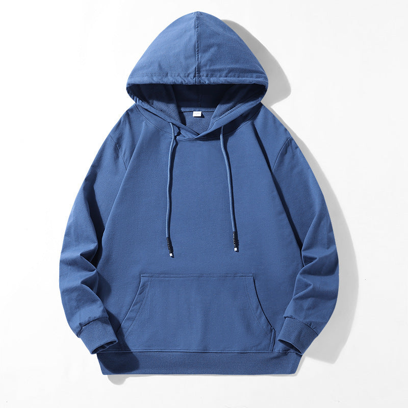 Unisex Locker geschnittener Kapuzenpullover aus Baumwollmix mit Kängurutasche und Kordelzug Nord Taschen