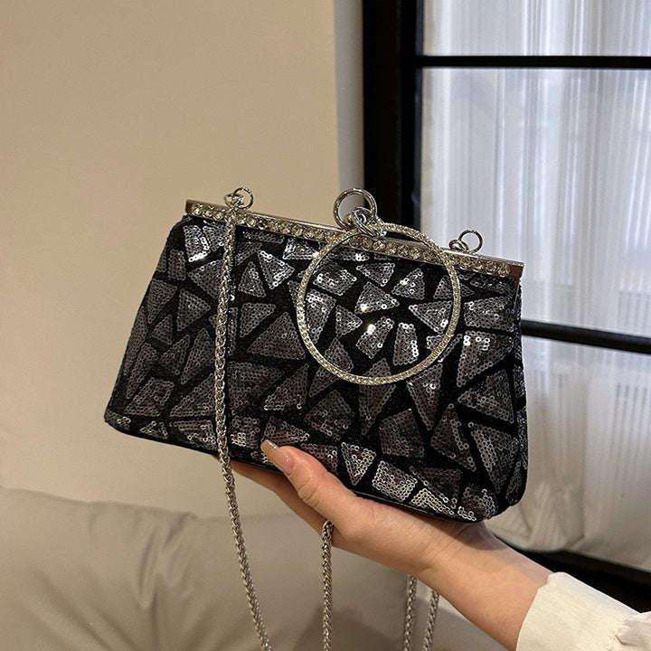 Damen glamouröse Clutch-Tasche mit funkelnden Pailletten Nord Taschen