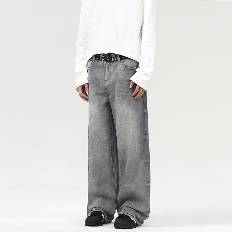 Damen Bodenlange Oversize-Denimhose im Baggy‑Palazzo‑Cut mit soften Stonewash-Details Nord Taschen
