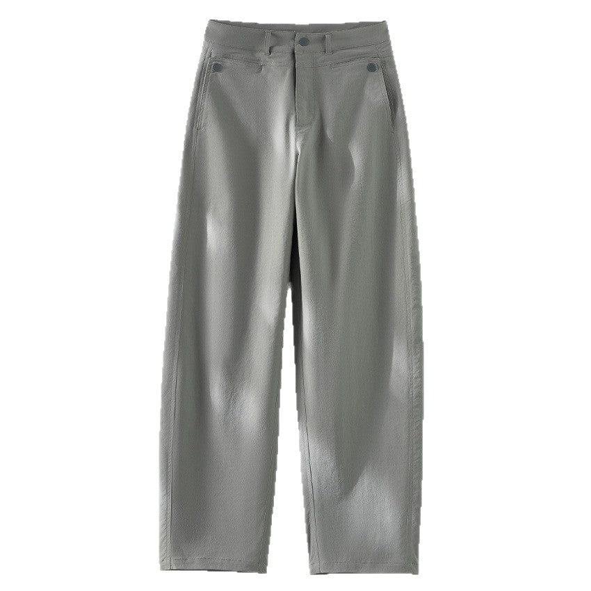 Damen Hochgeschnittene Weitbein-Hose aus fließendem Viskosemix mit Bügelfalte und Eingrifftaschen Nord Taschen
