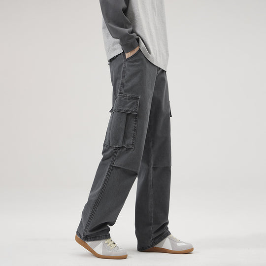 Herren Locker geschnittene Utility‑Cargohose mit verstärkten Knien und tiefem Schritt Nord Taschen