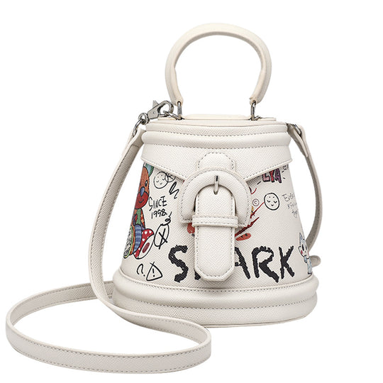 Damen Bucket Bag mit kreativem Kunstleder-Design und verstellbarem Schulterriemen Nord Taschen