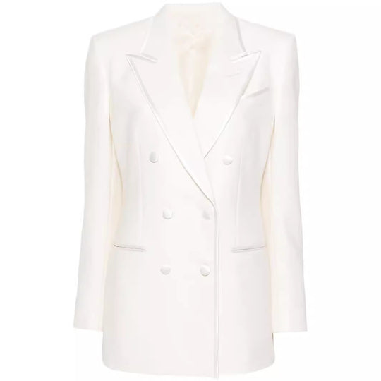 Damen Doppelreihiges Longblazer‑Hosenanzug mit Marlene‑Weitbeinhose und schlanker Silhouette Nord Taschen