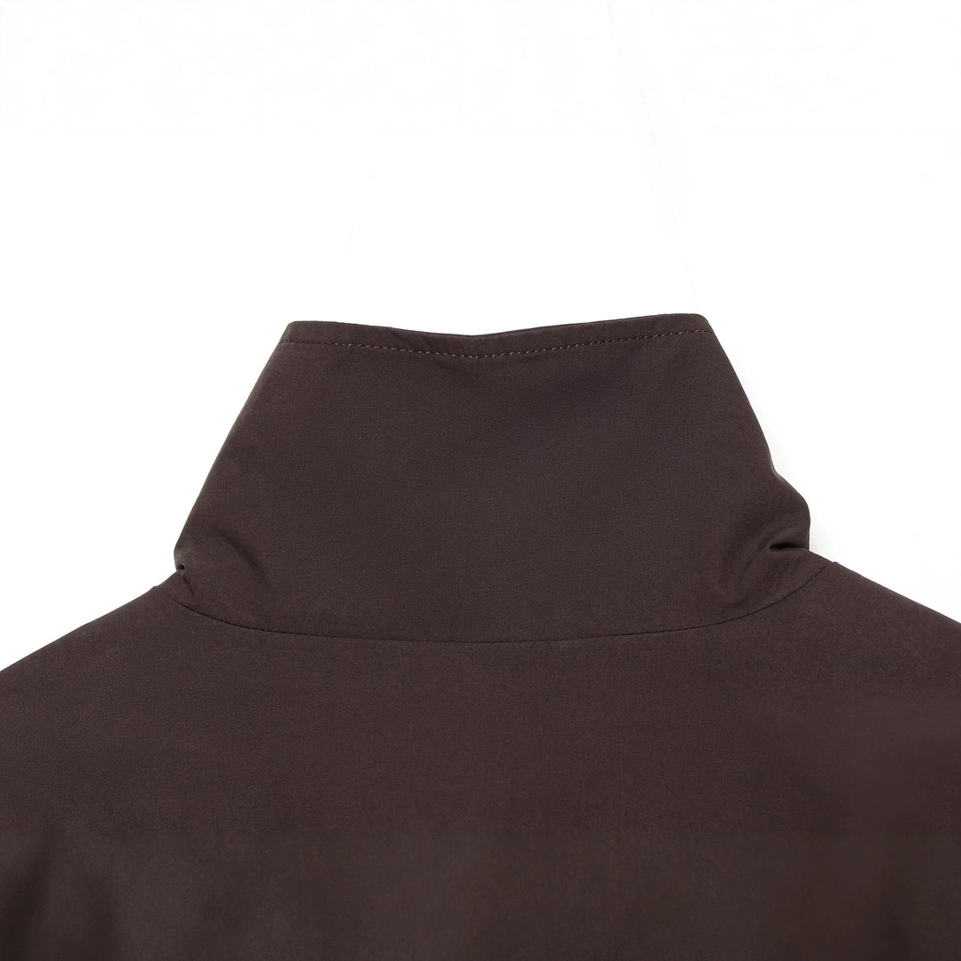 Damen utilitaristische Kurzjacke mit Reißverschluss und Hemdkragen Nord Taschen