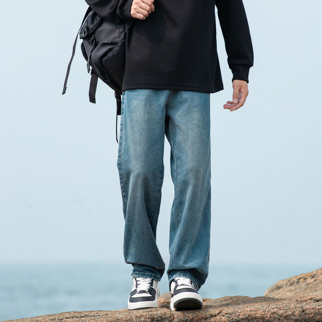 Herren weite Baggy-Jeans im Vintage‑Workwear‑Look mit relaxed Sitz und geradem Bein Nord Taschen