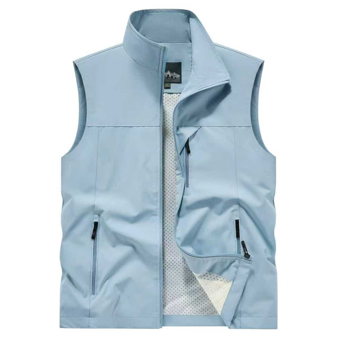 Herren Atmungsaktive Softshell-Utilityweste mit hohem Stehkragen, wasserabweisender Außenlage und mehrfachen Reißverschlusstaschen Nord Taschen