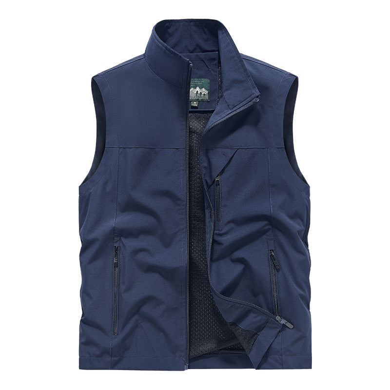 Herren Atmungsaktive Softshell-Utilityweste mit hohem Stehkragen, wasserabweisender Außenlage und mehrfachen Reißverschlusstaschen Nord Taschen