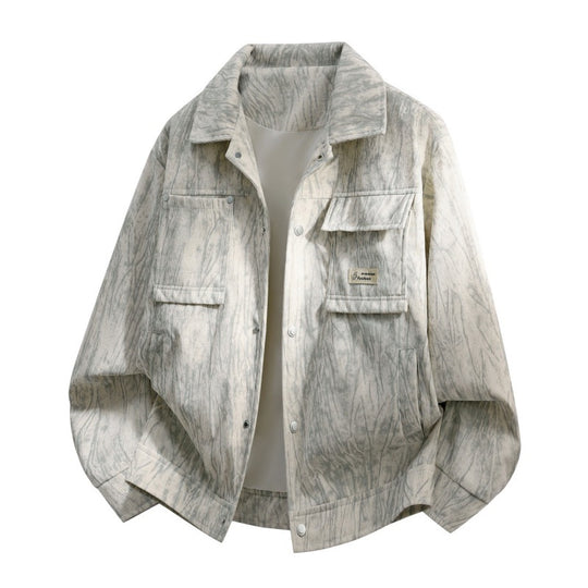 Herren Utility-Overshirt aus Vintage-Optik mit Druckknopfleiste, Pattentaschen & gebürsteter Struktur Nord Taschen