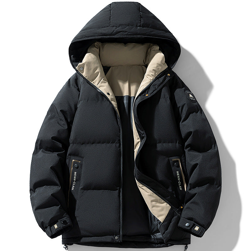 Herren Wattierte Urban-Thermojacke mit gesteppter Optik, hohem Stehkragen und Utility-Taschen Nord Taschen