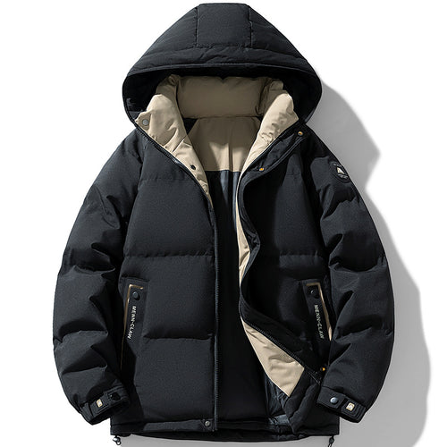 Herren Wattierte Urban-Thermojacke mit gesteppter Optik, hohem Stehkragen und Utility-Taschen Nord Taschen
