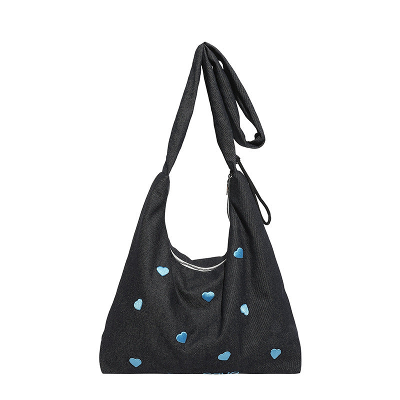 Damen lässige Hobo-Tasche mit verspieltem Herzmotiv Nord Taschen