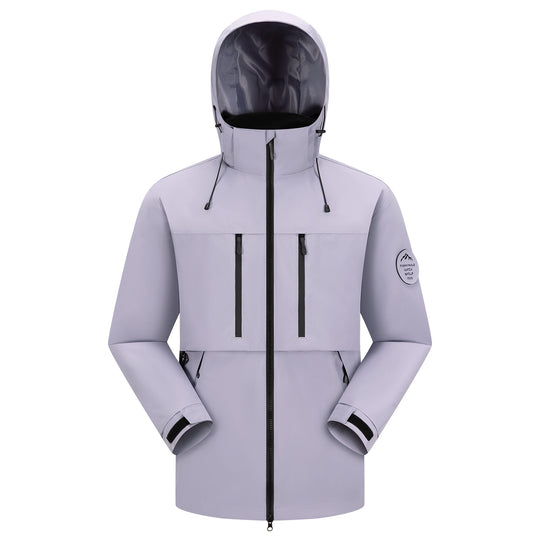 Herren Wasserdichte atmungsaktive Softshell Outdoorjacke mit verstellbarer Kapuze Nord Taschen