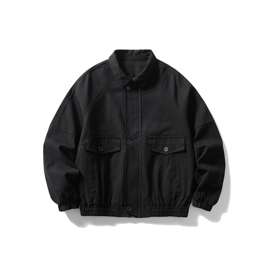 Unisex Boxy Canvas-Blousonjacke mit Pattentaschen und elastischem Saum Nord Taschen