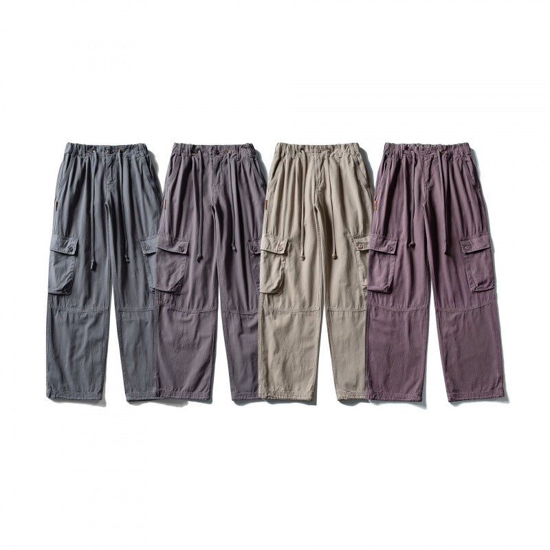 Herren Cargo-Hose mit weitem Bein, elastischem Tunnelzugbund und aufgesetzten Klappentaschen Nord Taschen