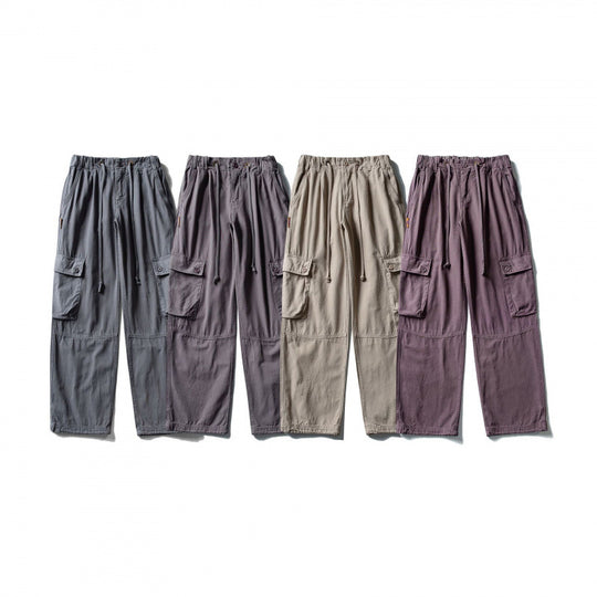 Herren Cargo-Hose mit weitem Bein, elastischem Tunnelzugbund und aufgesetzten Klappentaschen Nord Taschen