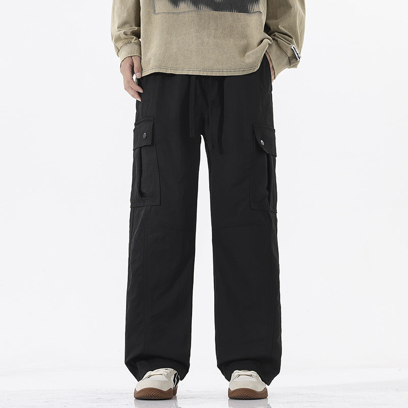 Herren Oversize-Cargohose im Utility-Stil mit Tunnelzugbund und großen Klappentaschen Nord Taschen