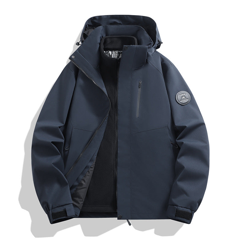 Herren Softshell-Performancejacke mit abnehmbarer Kapuze, verdecktem durchgehendem Reißverschluss und ergonomischem Schnitt Nord Taschen