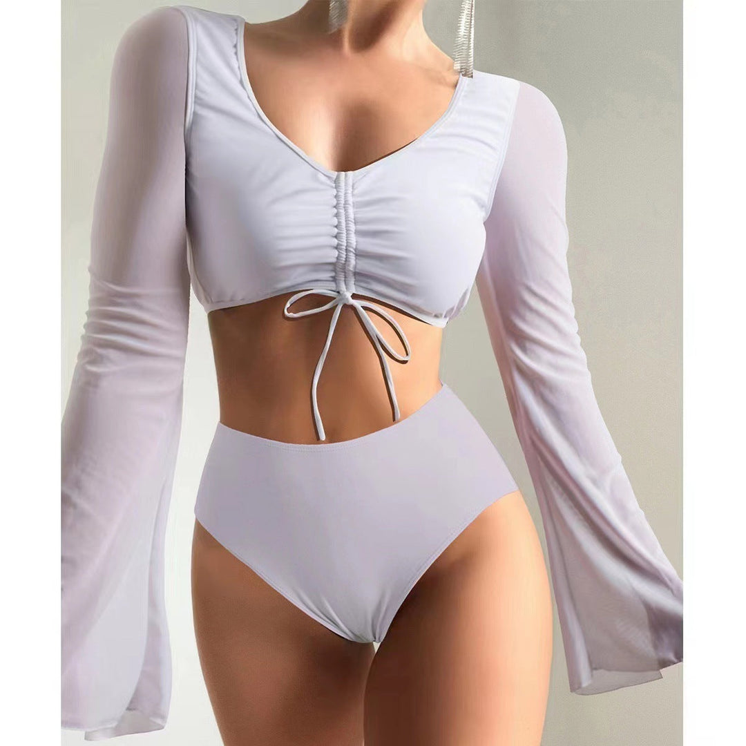 Damen Hochgeschnittener Bikini mit transparenter Blusenoberteil Nord Taschen