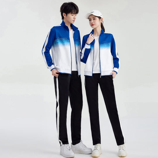Unisex Atmungsaktives Trainingsset mit Farbverlauf-Jacke und Kontraststreifen Nord Taschen