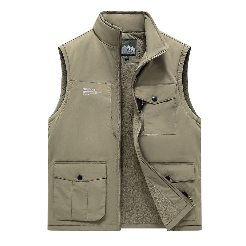Herren Leichte Outdoor-Weste mit hochschließendem Kragen und praktischen Taschen Nord Taschen