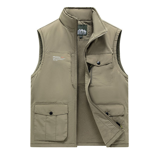 Herren Leichte Outdoor-Weste mit hochschließendem Kragen und praktischen Taschen Nord Taschen