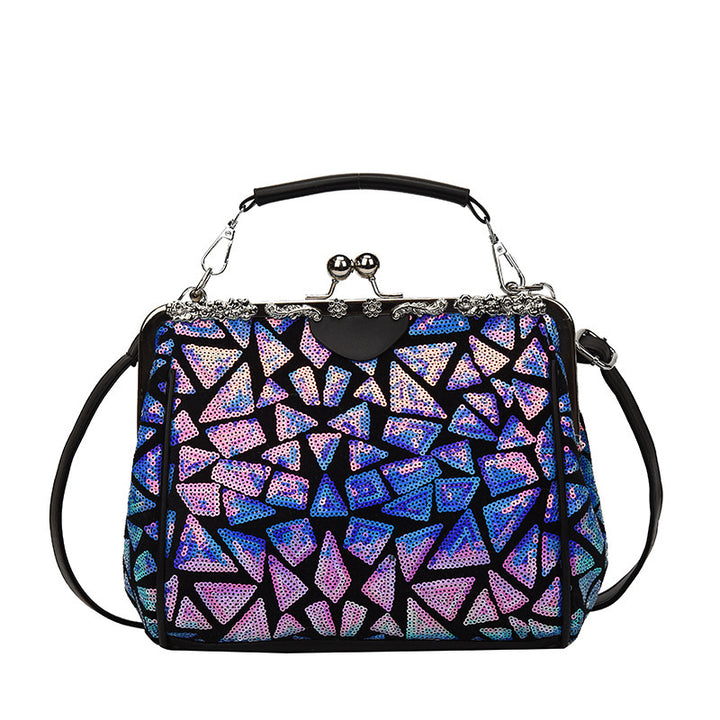 Damen stilvolle Abendtasche mit Glitter-Applikationen Nord Taschen