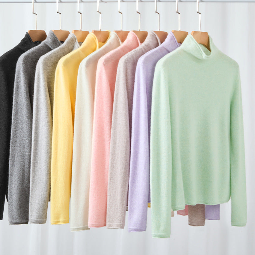 Damen Feiner Rollkragenpullover aus ultraleichtem Feinstrick mit schlanker Silhouette Nord Taschen