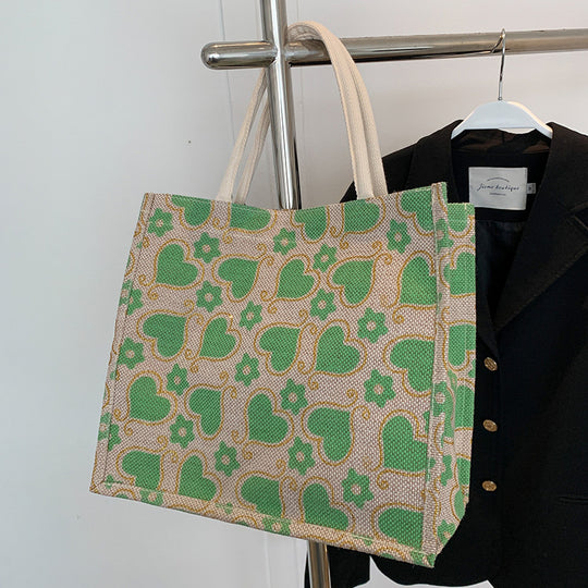 Damen Tragetasche mit floralem Herzdesign und stabilen Griffen Nord Taschen