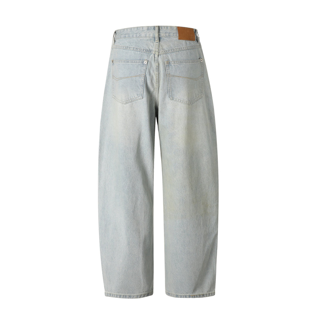 Damen Hochtaillierte Straight‑Leg Jeans mit weitem Bein Nord Taschen