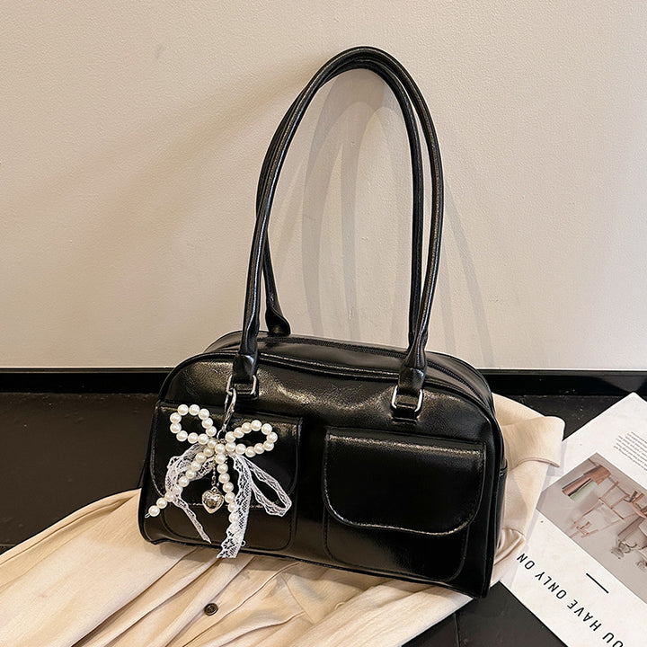 Damen Handtasche mit prächtigen Perlen- und Spitzenapplikationen Nord Taschen