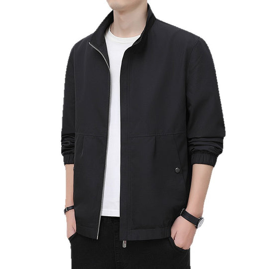 Herren Leichte Urban-Windjacke mit Stehkragen, Reißverschluss und elastischen Bündchen Nord Taschen
