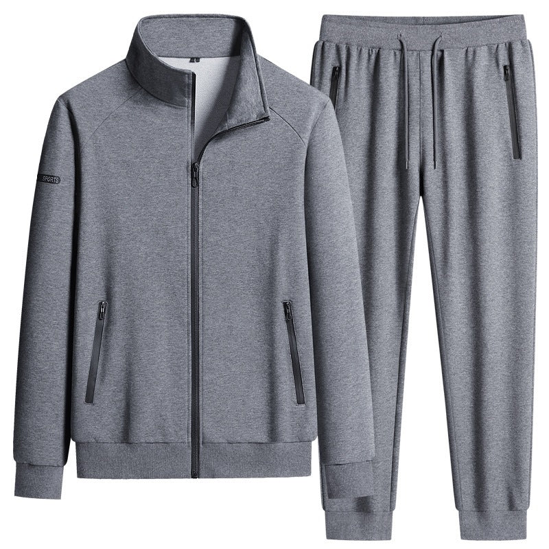 Herren Sportlicher Softshell-Trainingsanzug-Set mit fleecegefütterter Jacke und tapered Jogginghose Nord Taschen